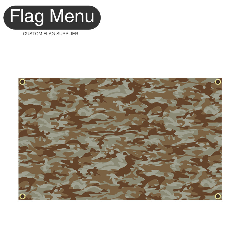 3'x5' Custom Camo Flag - Canvas-Arid-MARPAT-Camo Only-Four - Grommets-Flag Menu