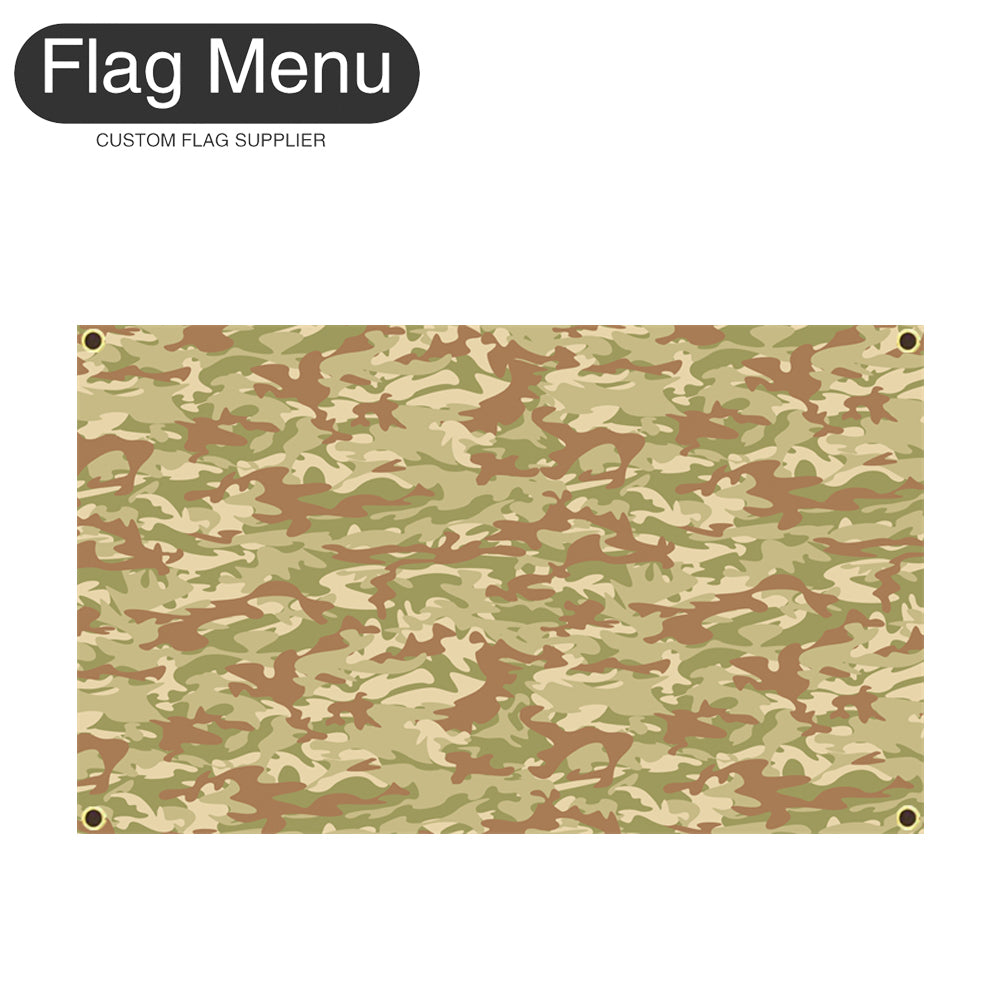 3'x5' Custom Camo Flag - Canvas-Arid-Land-Camo Only-Four - Grommets-Flag Menu