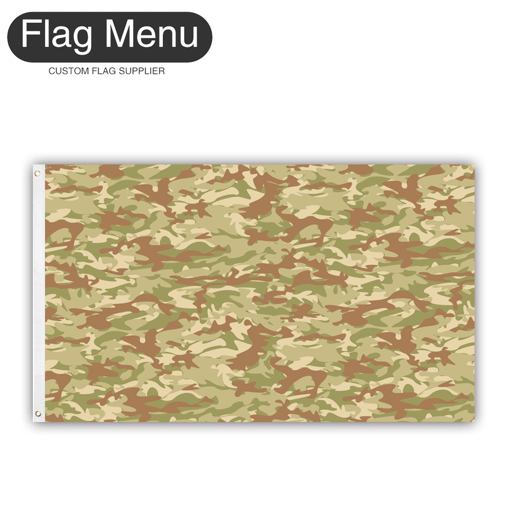 3'x5' Custom Camo Flag - Canvas-Arid-Land-Camo Only-Two - Grommets-Flag Menu