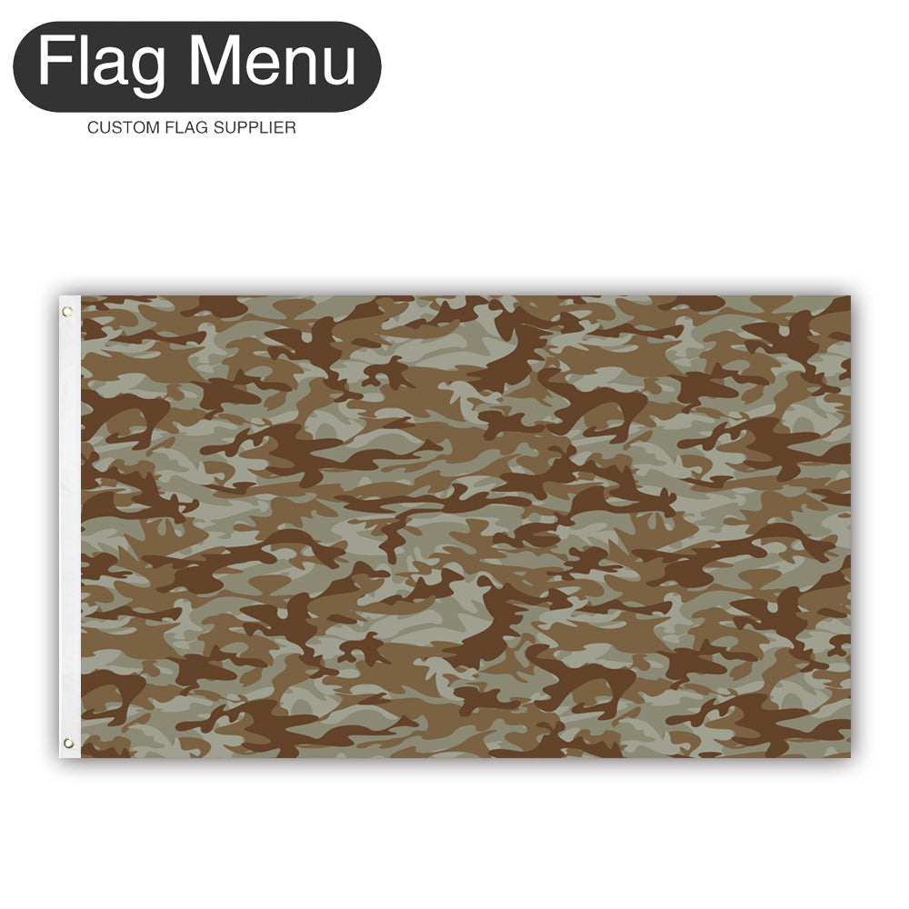 3'x5' Custom Camo Flag - Canvas-Arid-MARPAT-Camo Only-Two - Grommets-Flag Menu