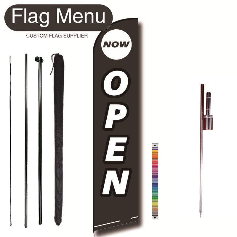 11.3ft Feather Flag Kit With Spike-OPEN-feather flag kit-FlagMenu-Flag Menu
