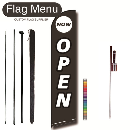 11.3ft Feather Flag Kit With Spike-OPEN-feather flag kit-FlagMenu-Flag Menu