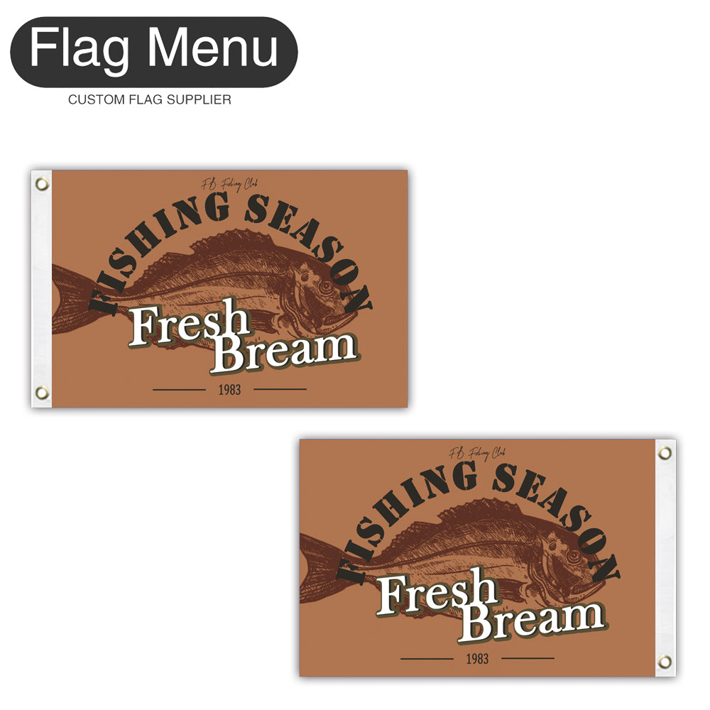 12"x18" Fishing Season Yacht Flag - Bream-Camel-Two-Grommets-Flag Menu