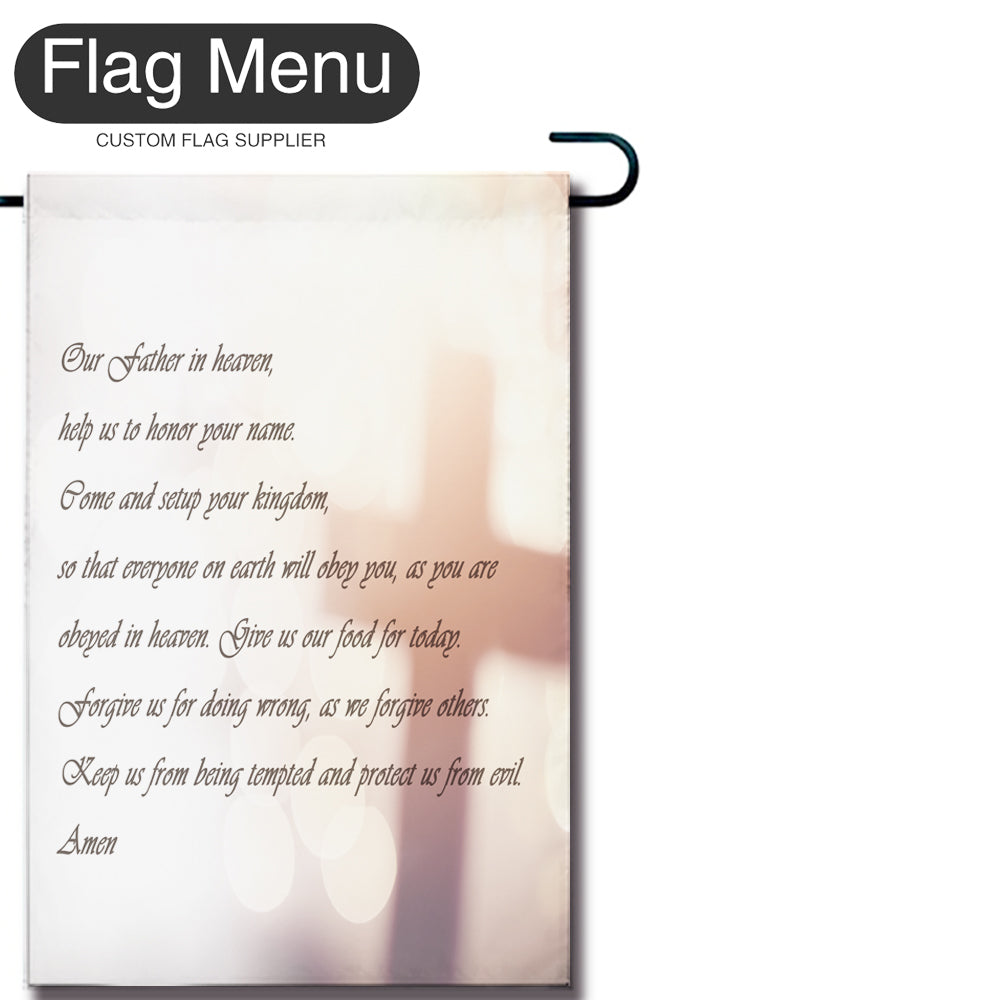 Christianity Excerpt Welcome Flag - Cross - Canvas-12"x18"-Prayers-Flag Menu