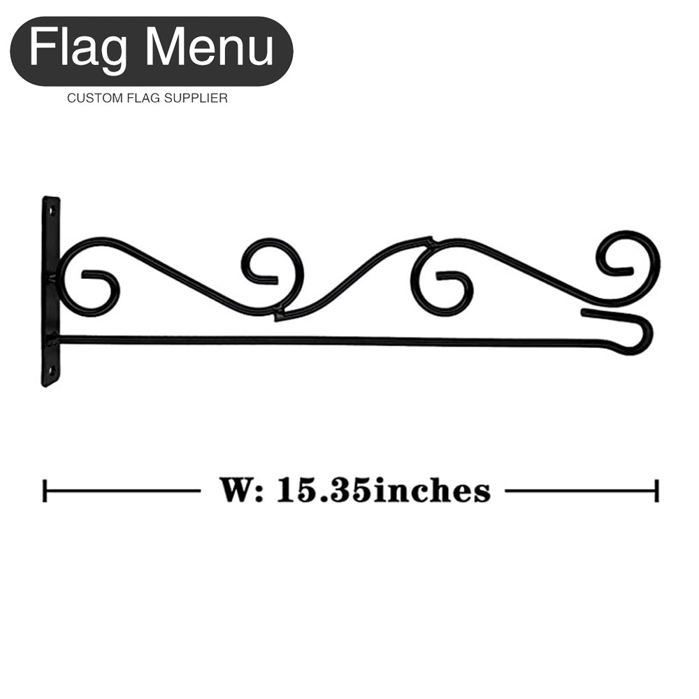 15" Outdoor Wall Mount Flag Pole - Iron-Flag Menu