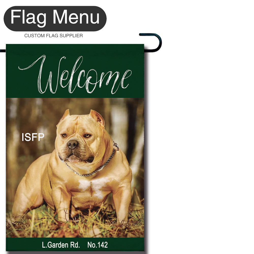 Meme Welcome Flag - A - Canvas-12"x18"-Green-Flag Menu