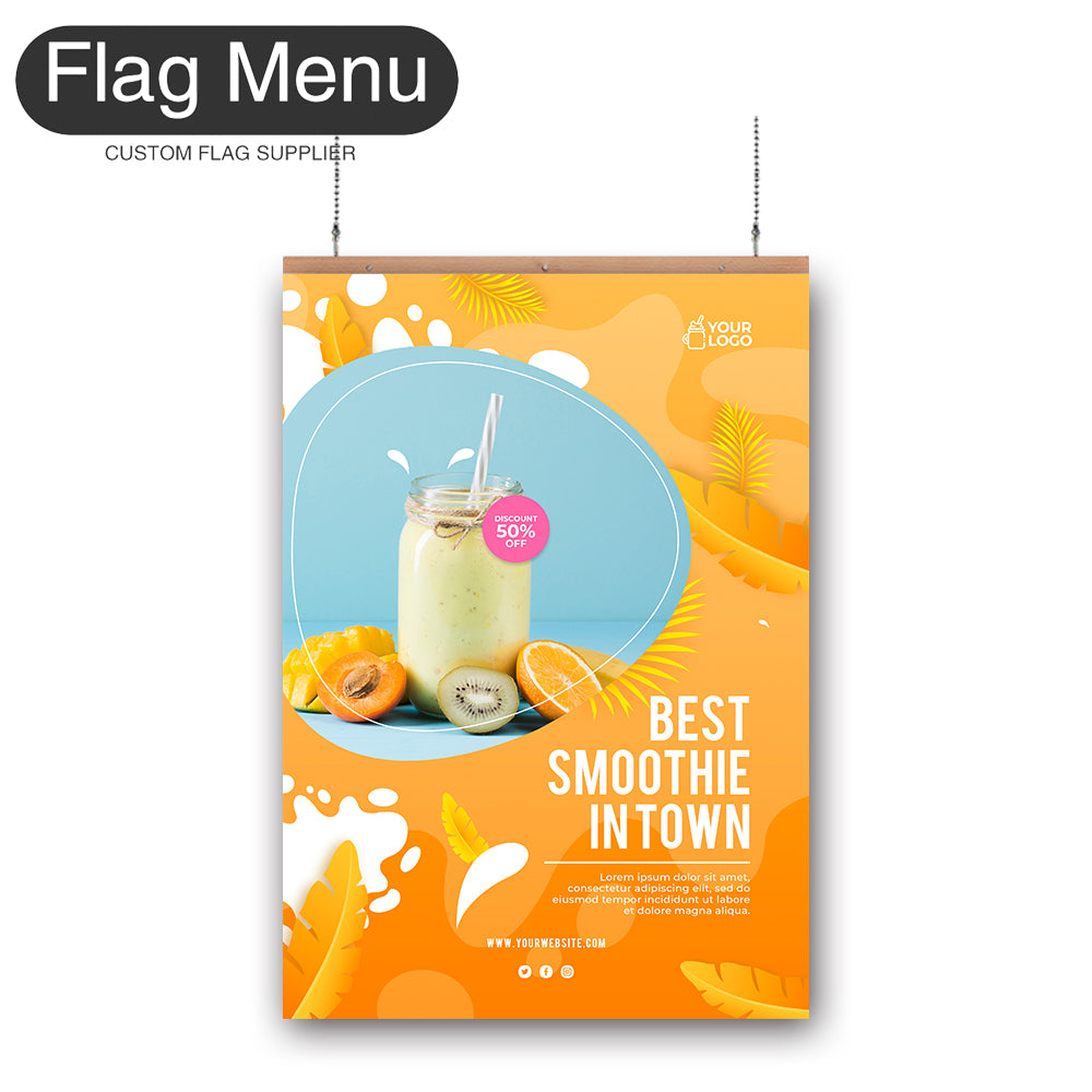 24"x36" Juice Hanging Banner - Double Sided-Regular-Flag Menu
