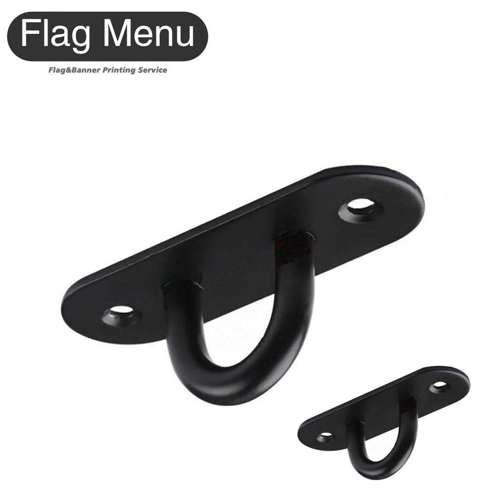 Stailess Steel Ceiling Hook - Double-100mm-Black-Flag Menu