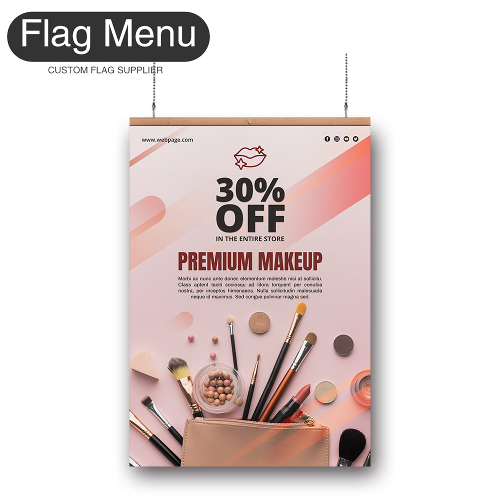 Makeup Hanging Banner - Double Sided-Regular-Flag Menu