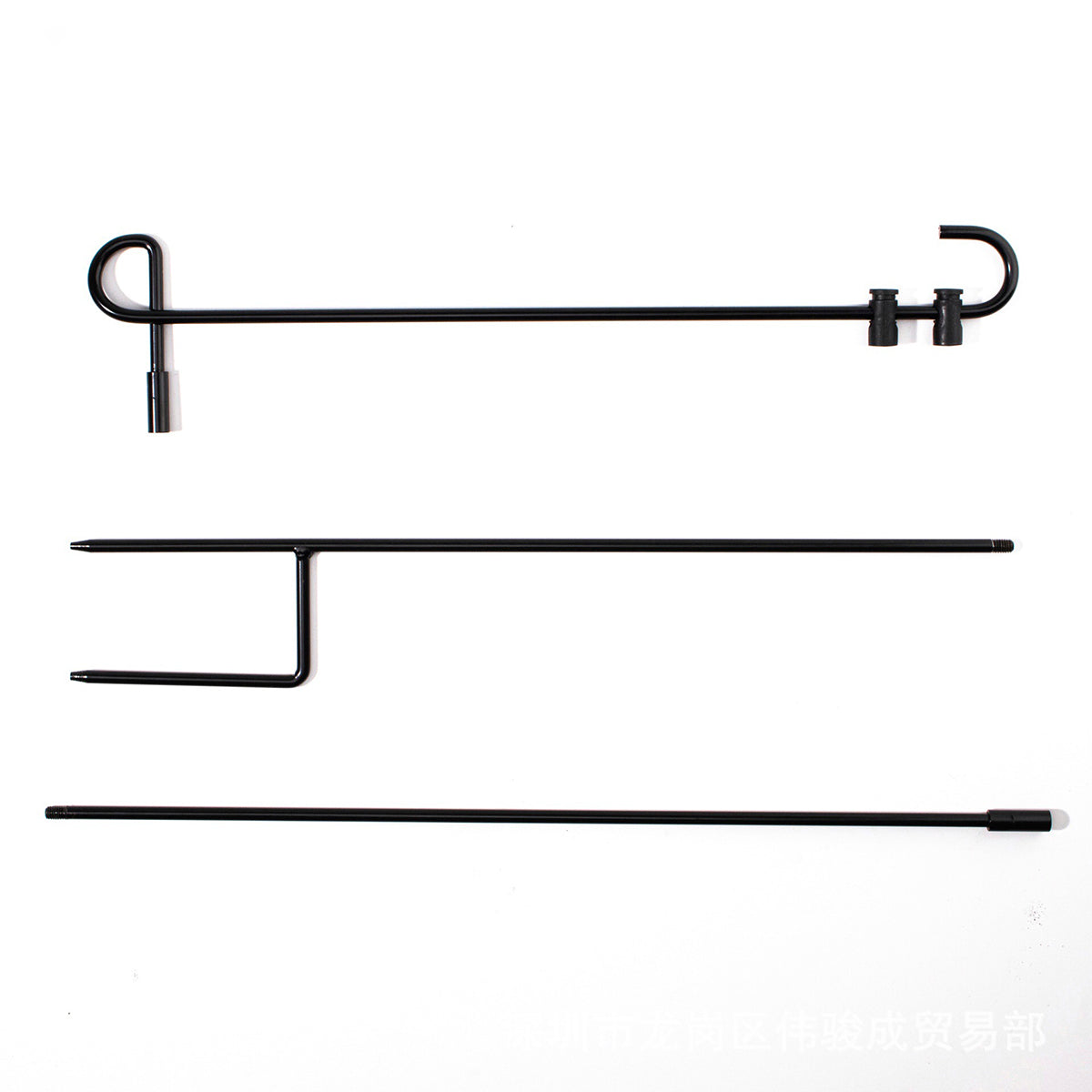 15"x34" Garden Flag Pole - 1 Clip&2 Stoppers-Flag Menu