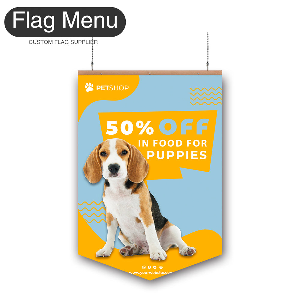 Pet Vinyl Hanging Banner - Double Sided-Pennant-Flag Menu