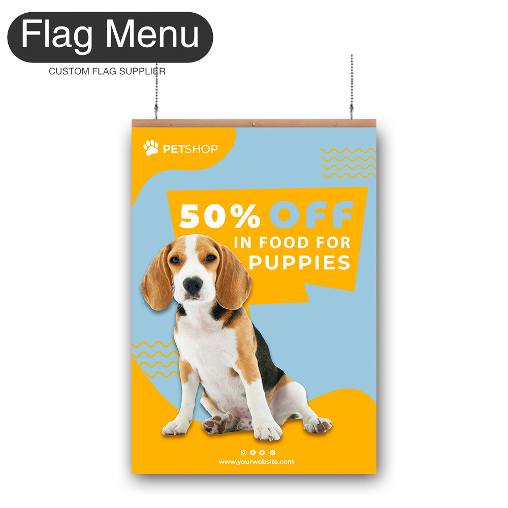 Pet Vinyl Hanging Banner - Double Sided-Regular-Flag Menu