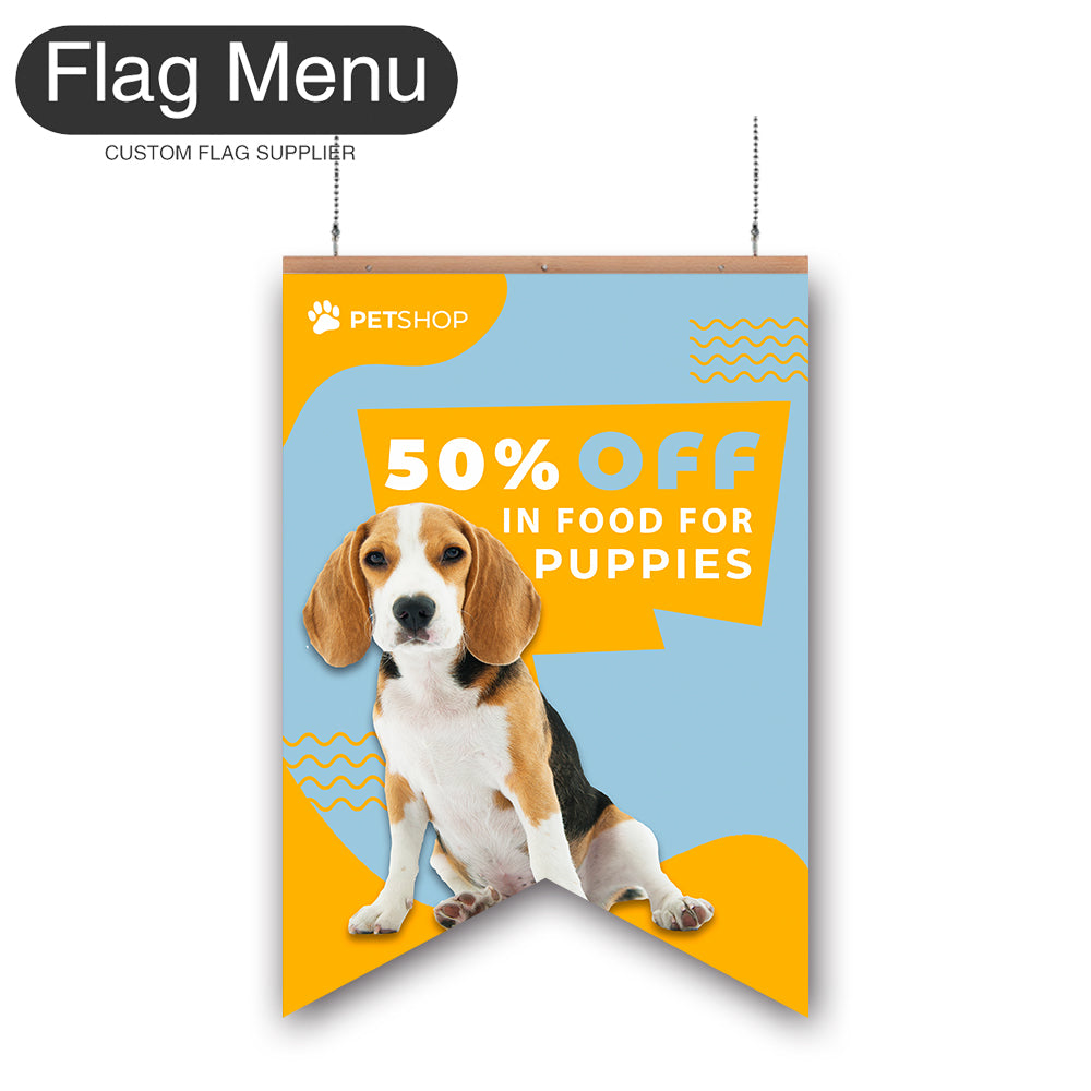 Pet Vinyl Hanging Banner - Double Sided-Swallow-Flag Menu