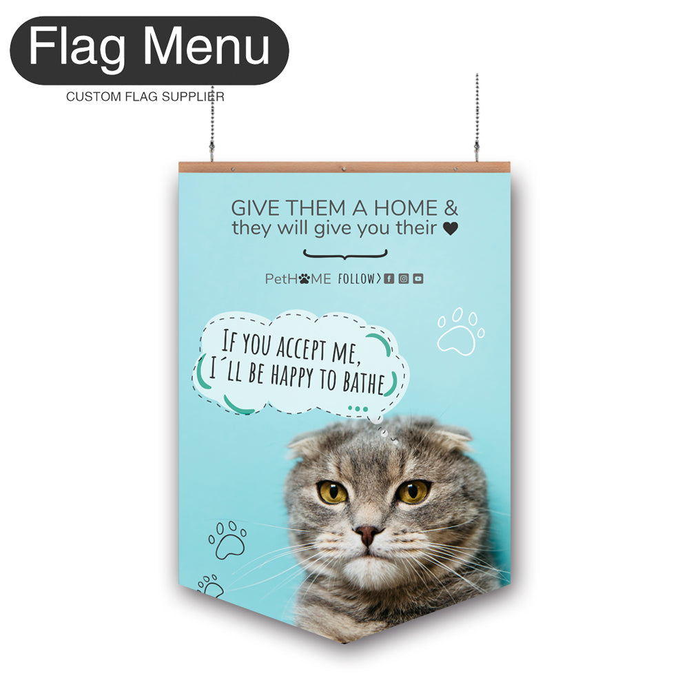 Pet Vinyl Hanging Banner - Double Sided-Pennant-Flag Menu