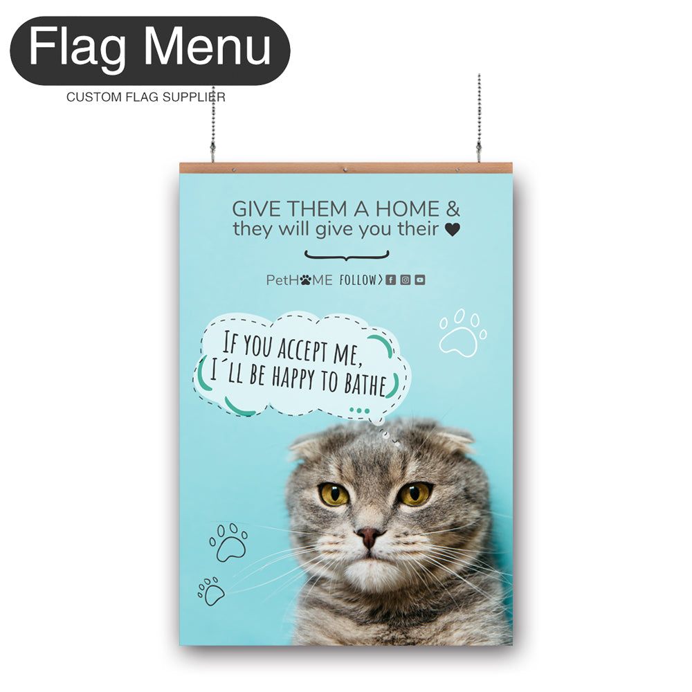 Pet Vinyl Hanging Banner - Double Sided-Regular-Flag Menu