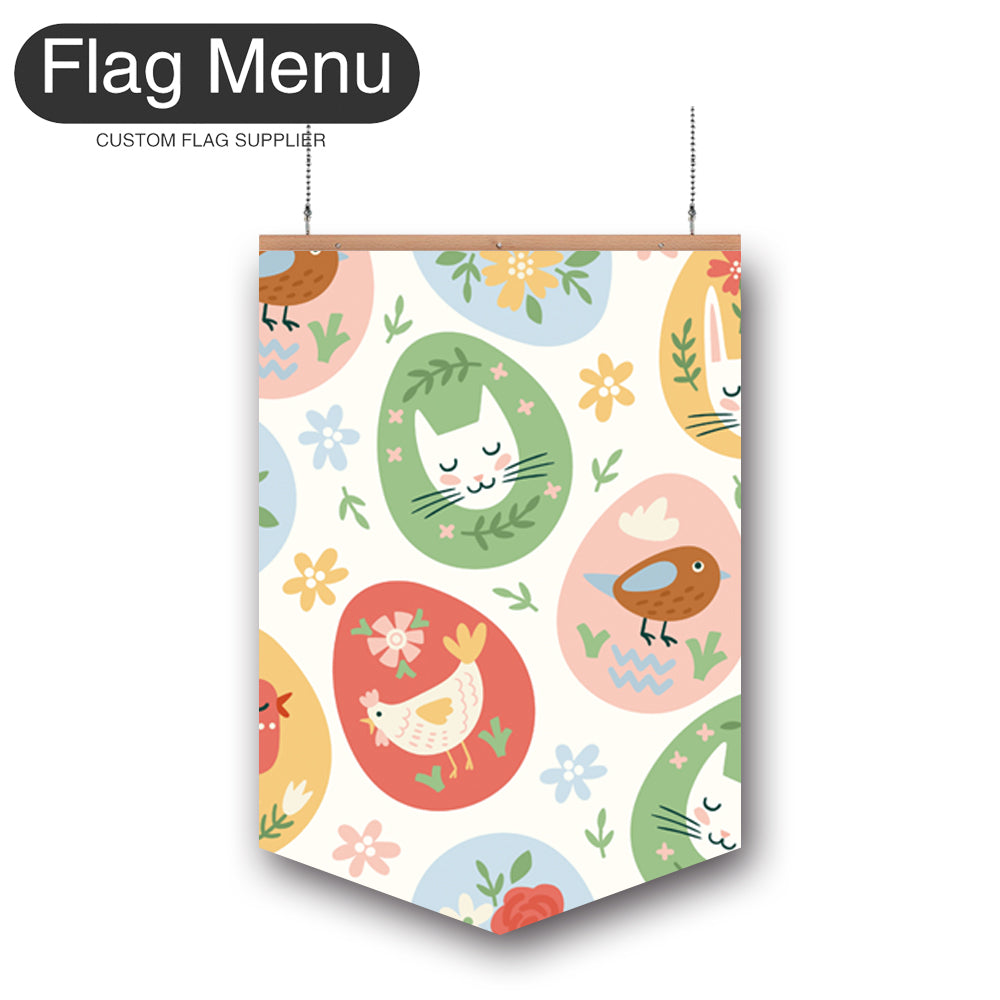 24"x36" Easter eggs Vinyl Hanging Banner Kit - Double Sided-Pennant-Flag Menu