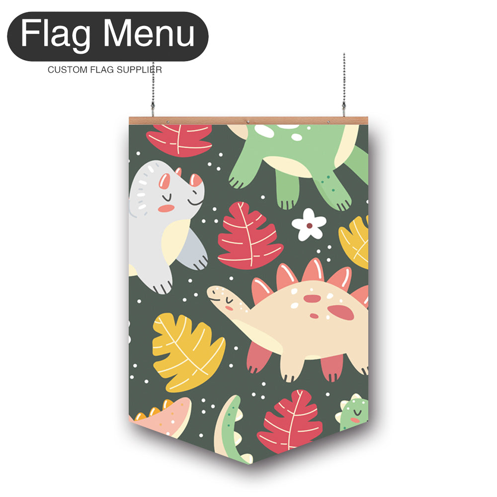 24"x36" Dinosaur Vinyl Hanging Banner Kit - Double Sided-Pennant-Flag Menu