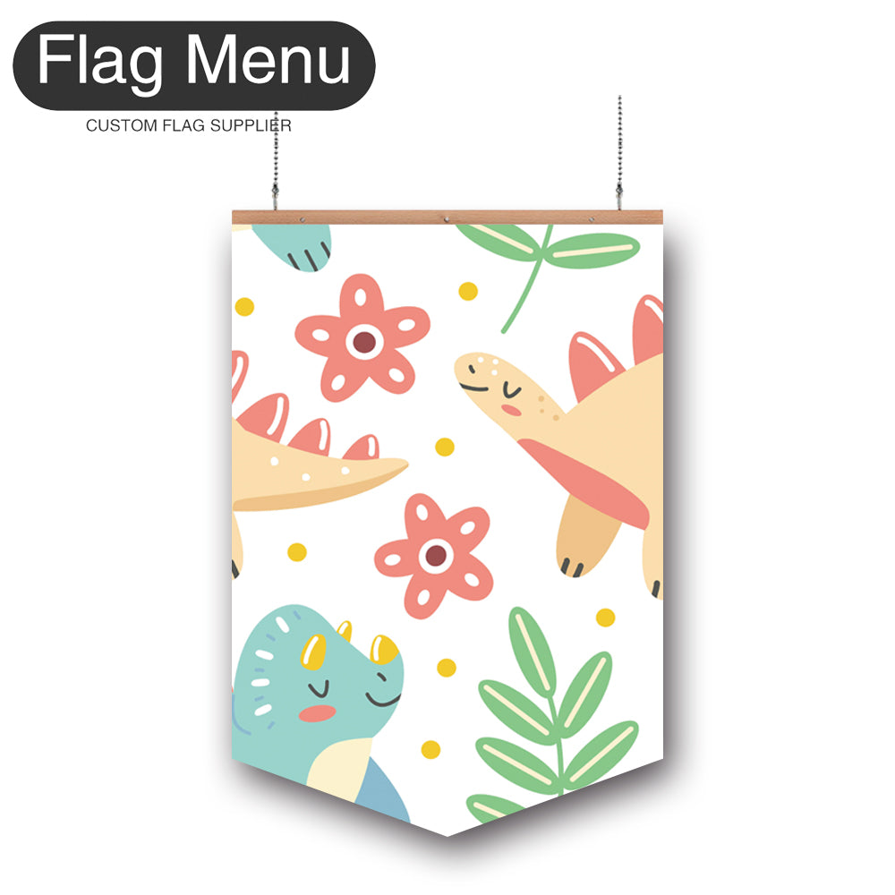 Dinosaur Vinyl Hanging Banner Kit - Double Sided-Pennant-Flag Menu