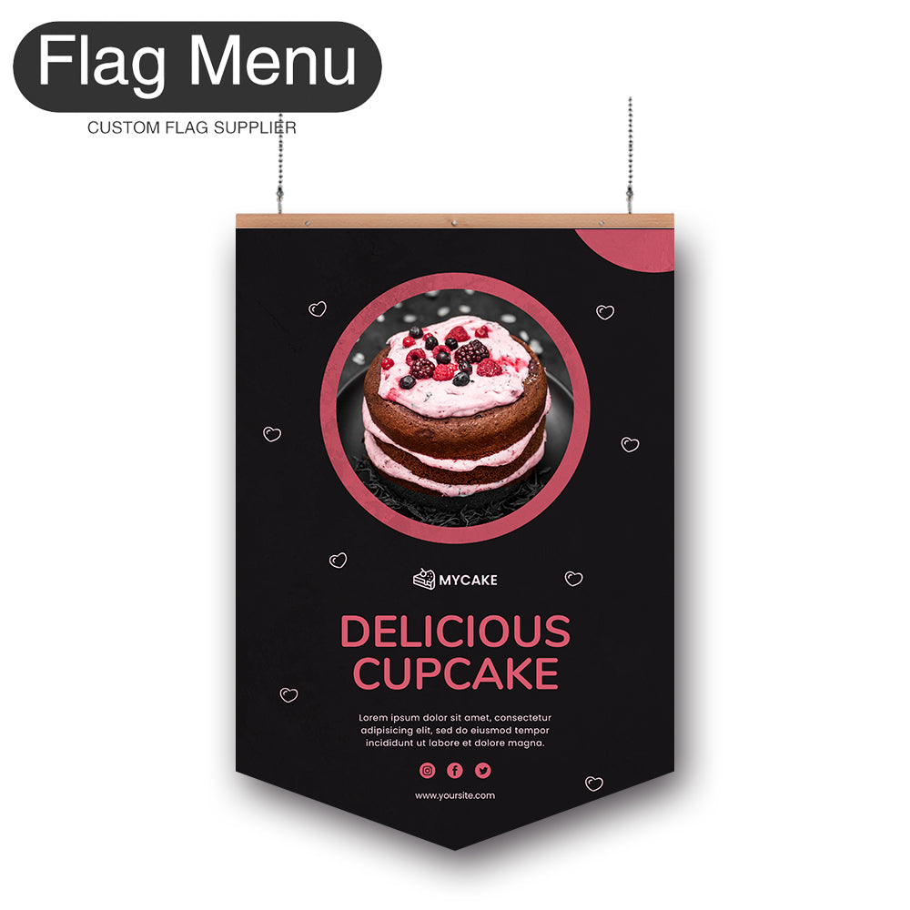 Bakery Vinyl Hanging Banner -Double Sided-Pennant-Flag Menu