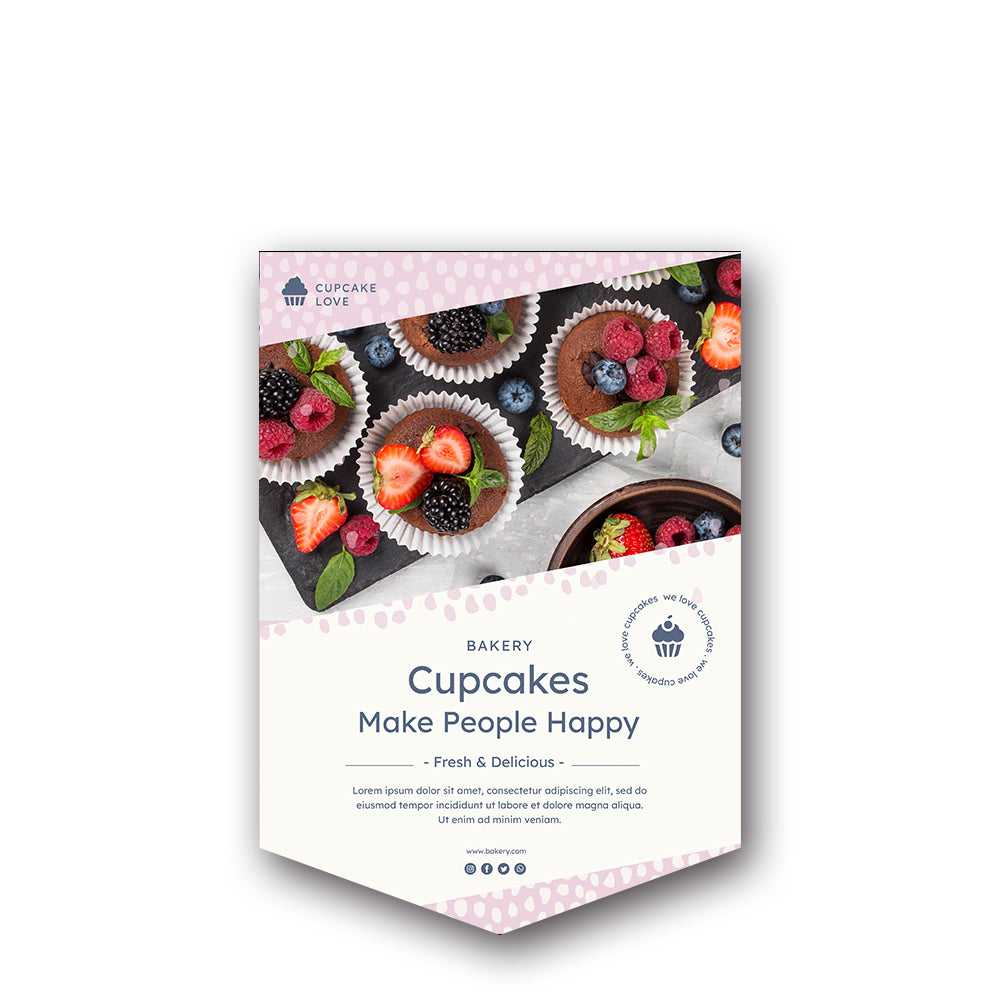 Bakery Vinyl Hanging Banner -Double Sided-Flag Menu