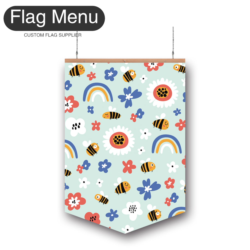 Bee Vinyl Hanging Banner Kit - Double Sided-Pennant-Flag Menu