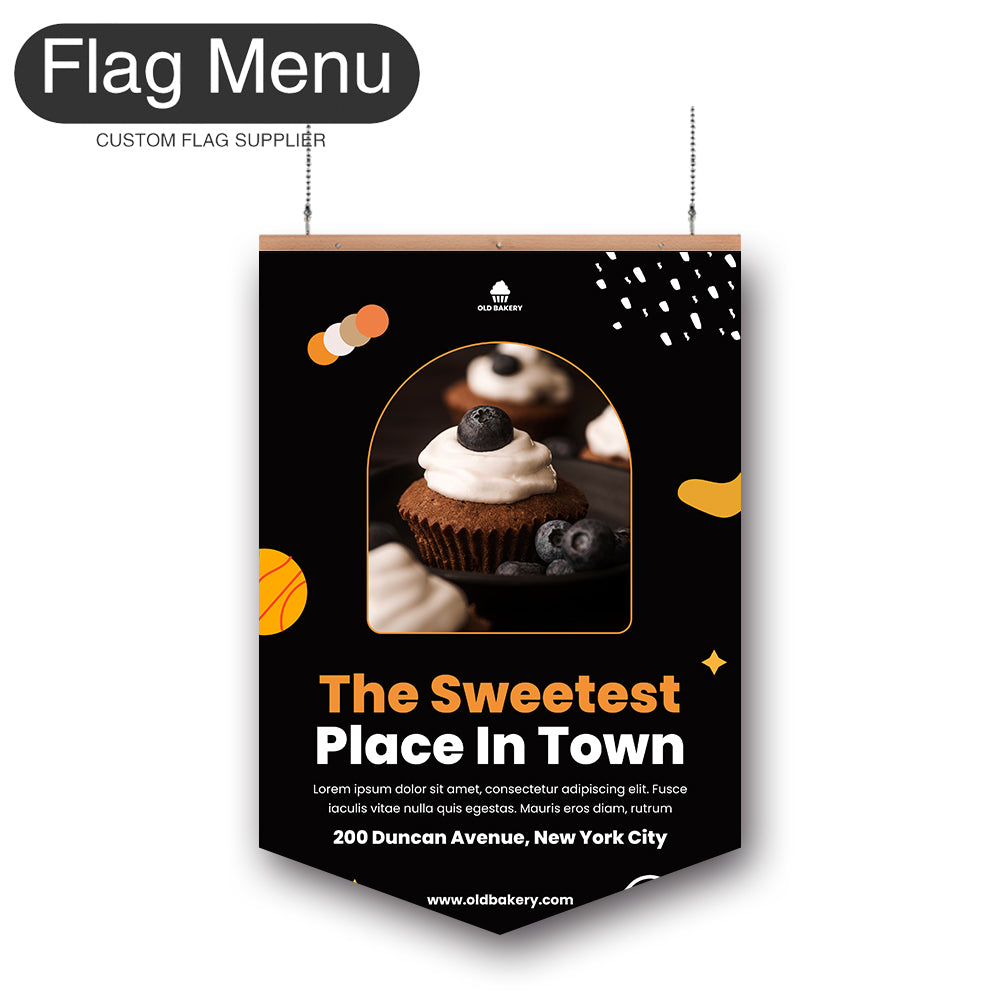 Bakery Vinyl Hanging Banner -Double Sided-Pennant-Flag Menu