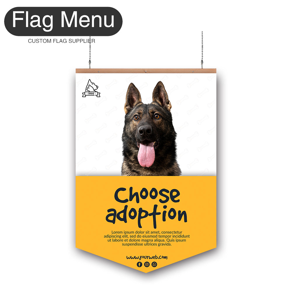Pet Vinyl Hanging Banner - Double Sided-Pennant-Flag Menu