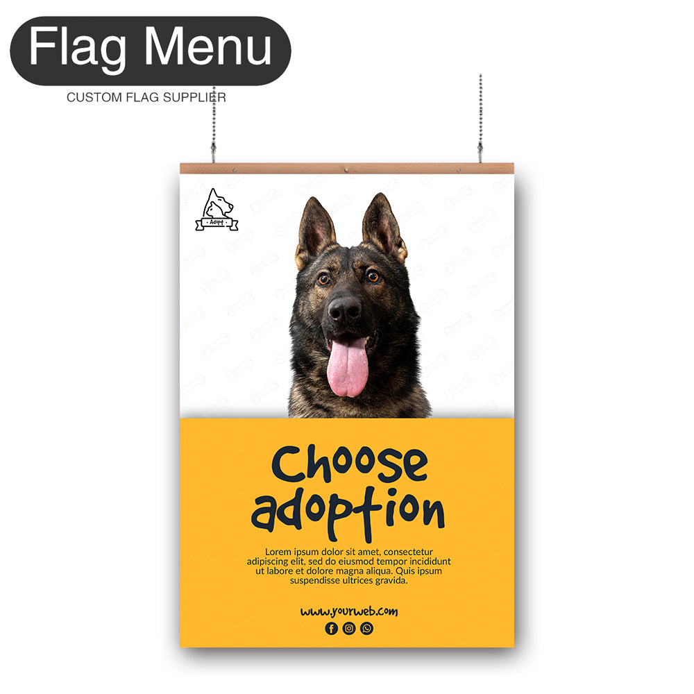Pet Vinyl Hanging Banner - Double Sided-Regular-Flag Menu