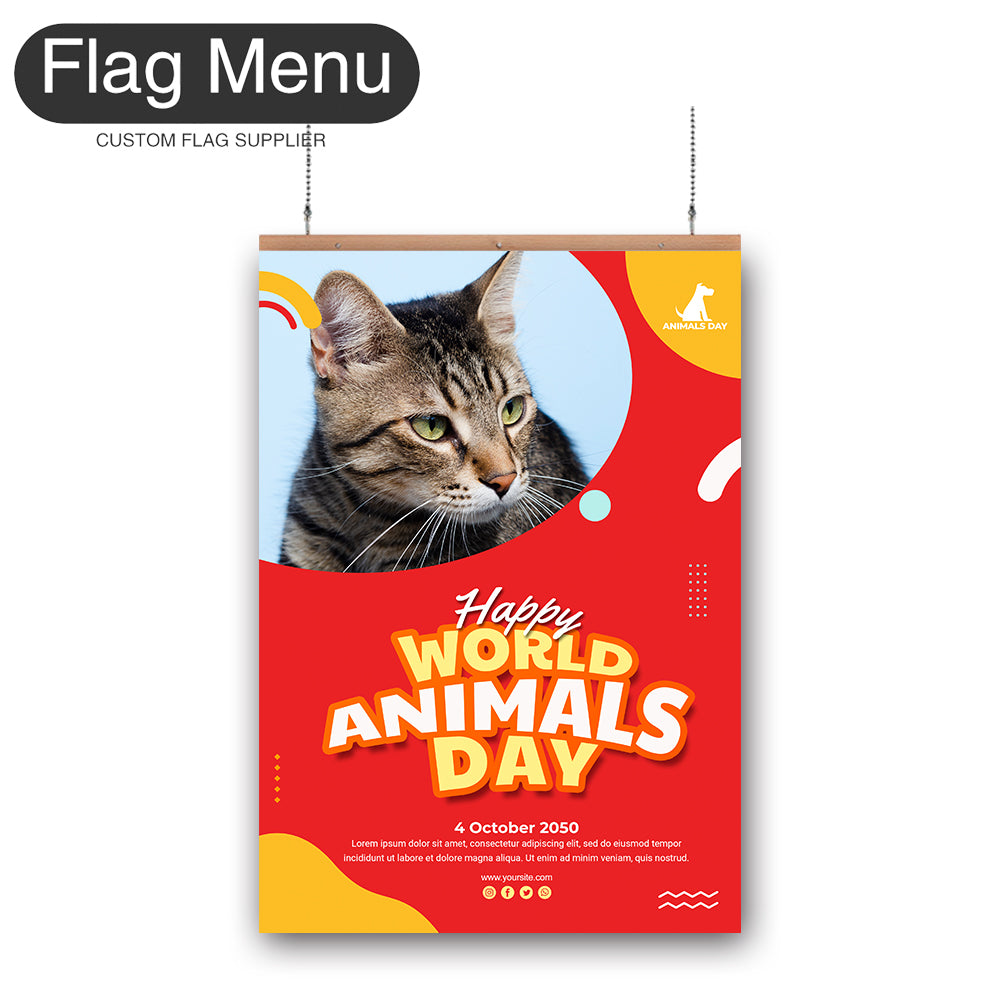 Pet Vinyl Hanging Banner - Double Sided-Regular-Flag Menu
