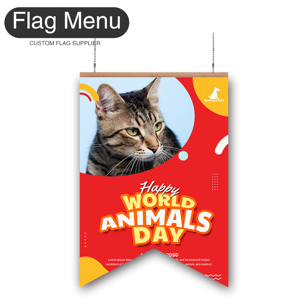 Pet Vinyl Hanging Banner - Double Sided-Swallow-Flag Menu