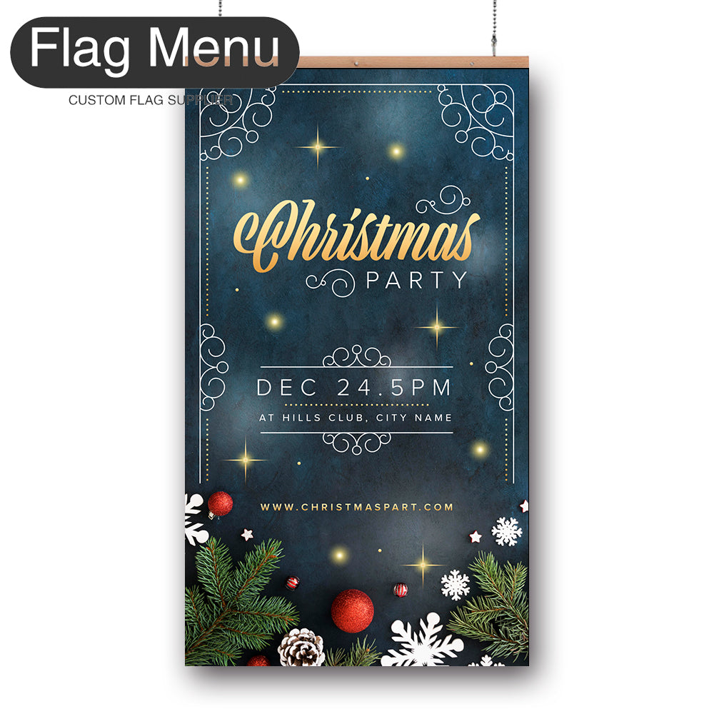 24"x54" Christmas Vinyl Hanging Banner - Doule Sided-Regular-Christmas Decoration