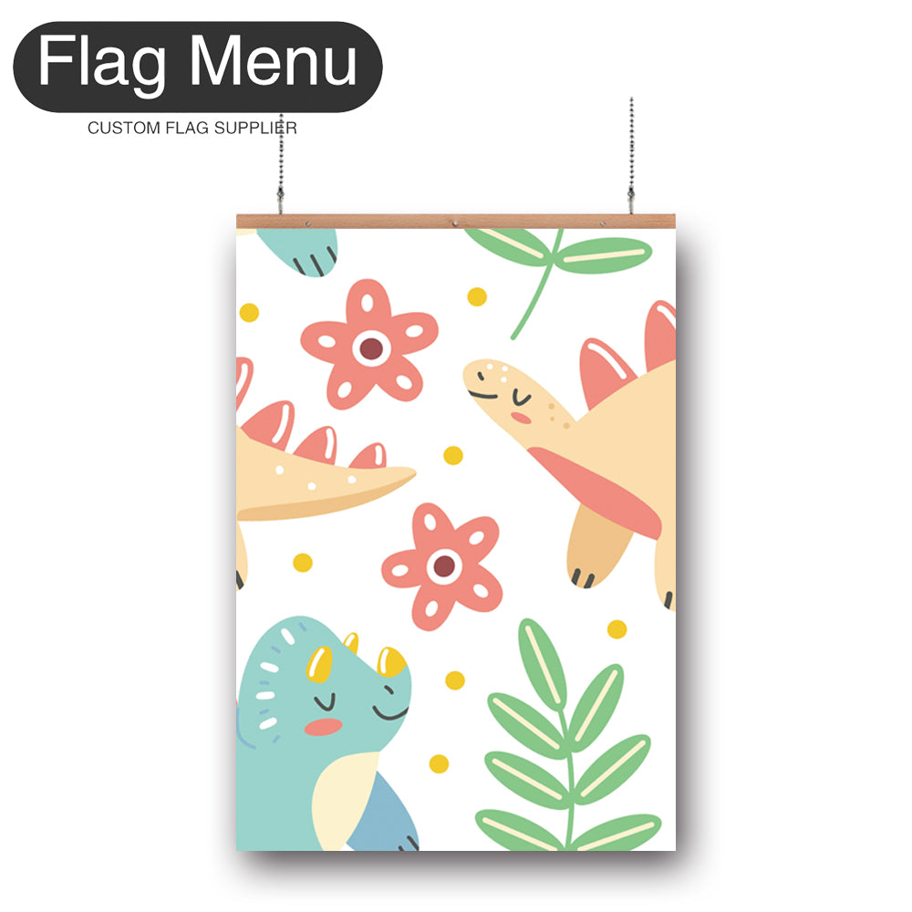 Dinosaur Vinyl Hanging Banner Kit - Double Sided-Regular-Flag Menu