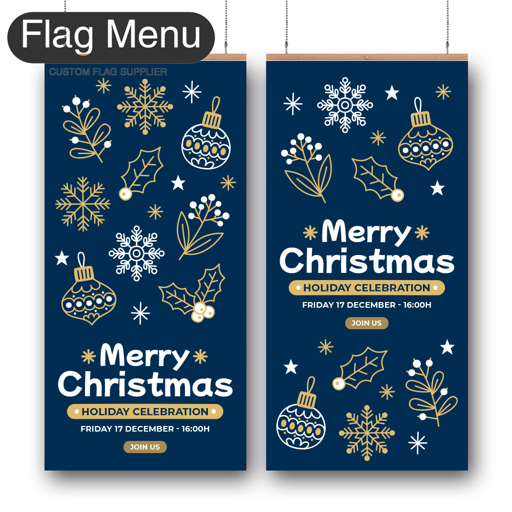 24"x54" Christmas Vinyl Hanging Banner - Doule Sided-Regular-Christmas Decoration