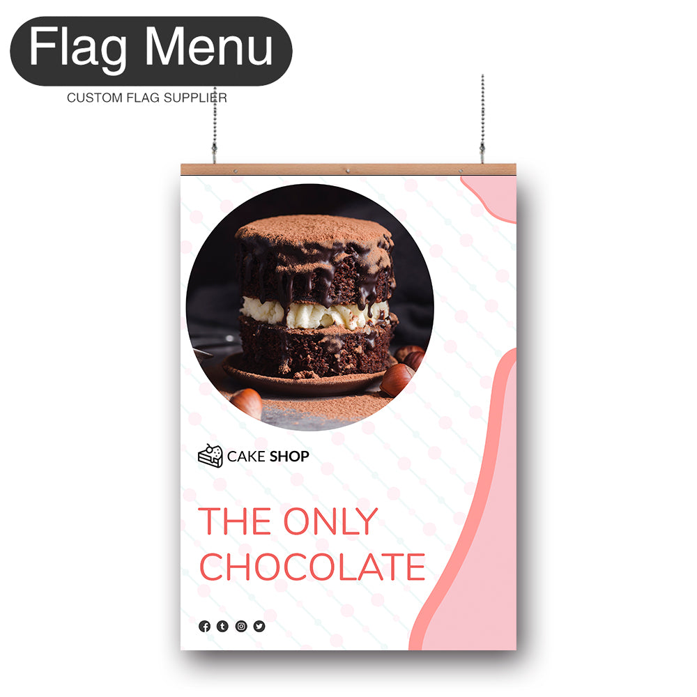 Bakery Vinyl Hanging Banner -Double Sided-Regular-Flag Menu