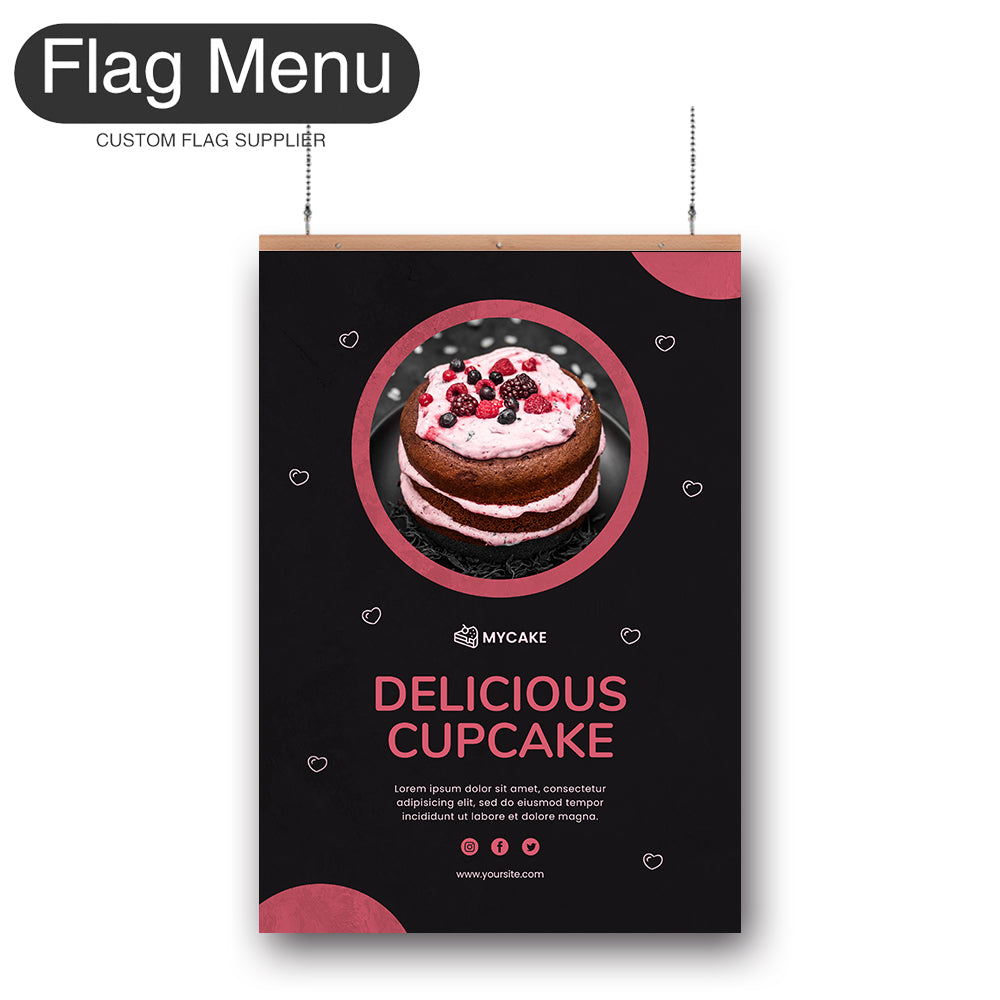 Bakery Vinyl Hanging Banner -Double Sided-Regular-Flag Menu