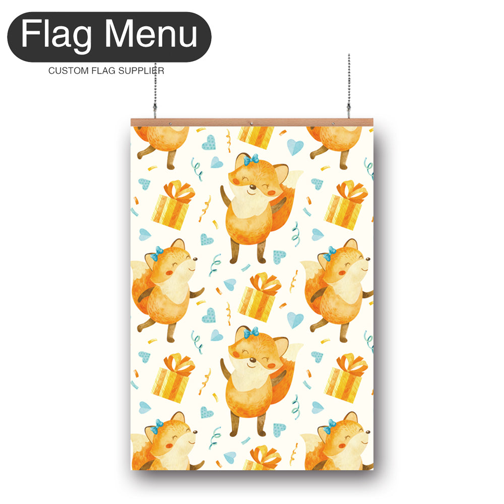 24"x36" Fox Vinyl Hanging Banner Kit - Double Sided-Regular-Flag Menu
