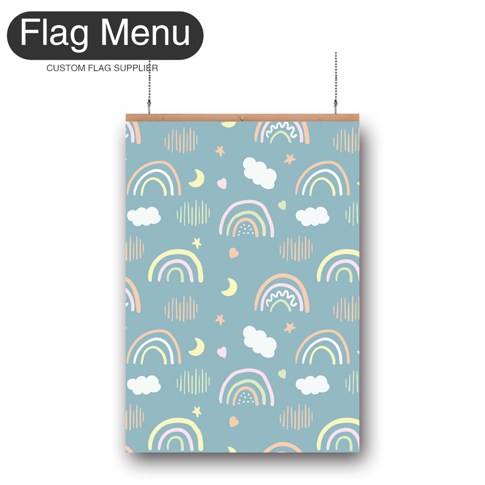 24"x36" Raibow Vinyl Hanging Banner Kit - Double Sided-Regular-Flag Menu
