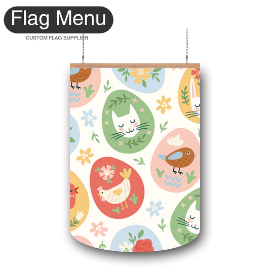 24"x36" Easter eggs Vinyl Hanging Banner Kit - Double Sided-Round-Flag Menu