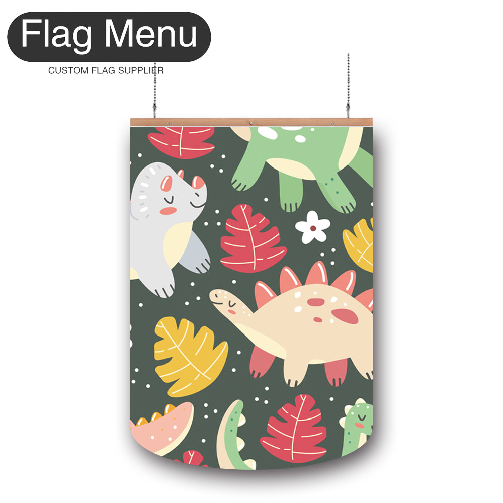 24"x36" Dinosaur Vinyl Hanging Banner Kit - Double Sided-Round-Flag Menu