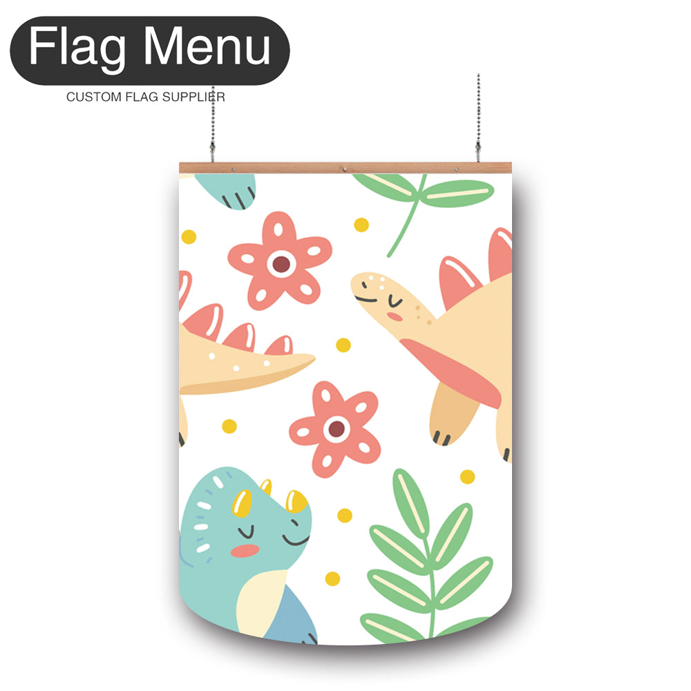 Dinosaur Vinyl Hanging Banner Kit - Double Sided-Round-Flag Menu