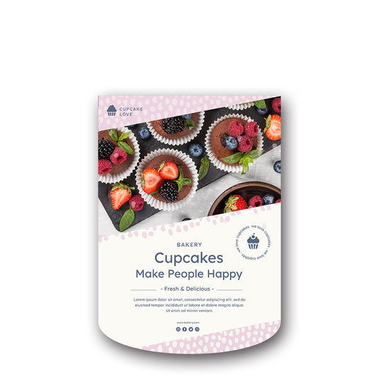 Bakery Vinyl Hanging Banner -Double Sided-Round-Flag Menu