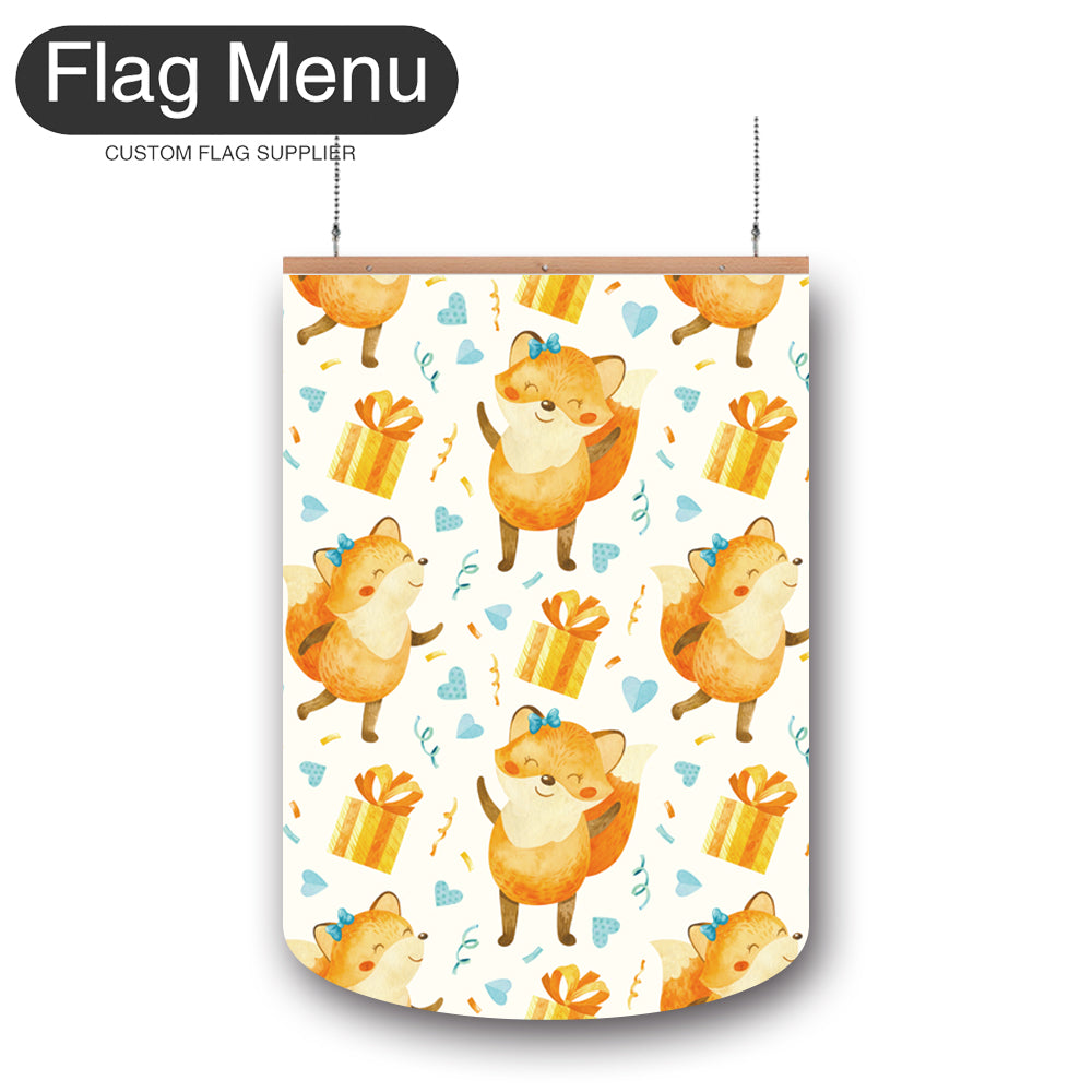 24"x36" Fox Vinyl Hanging Banner Kit - Double Sided-Round-Flag Menu