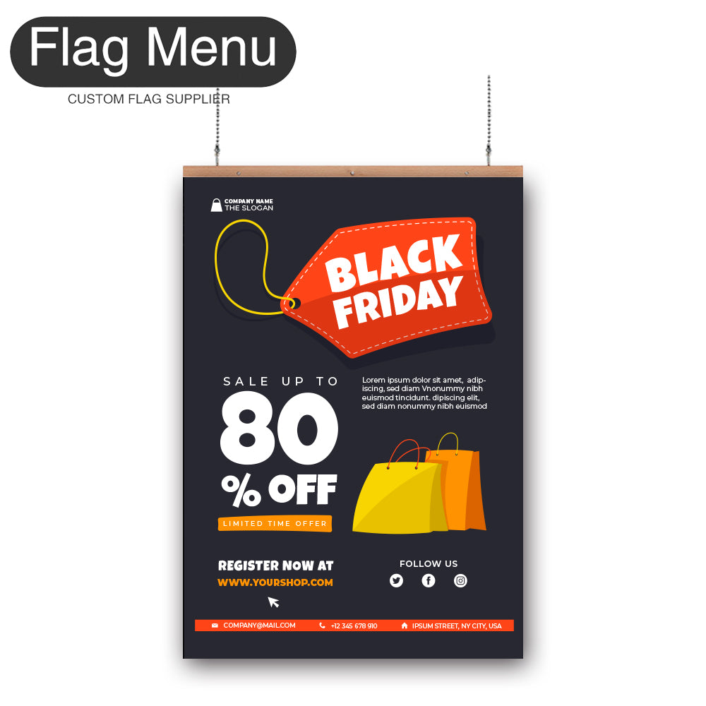 Sale Vinyl Hanging Banner - Double Sided-Regular-Flag Menu