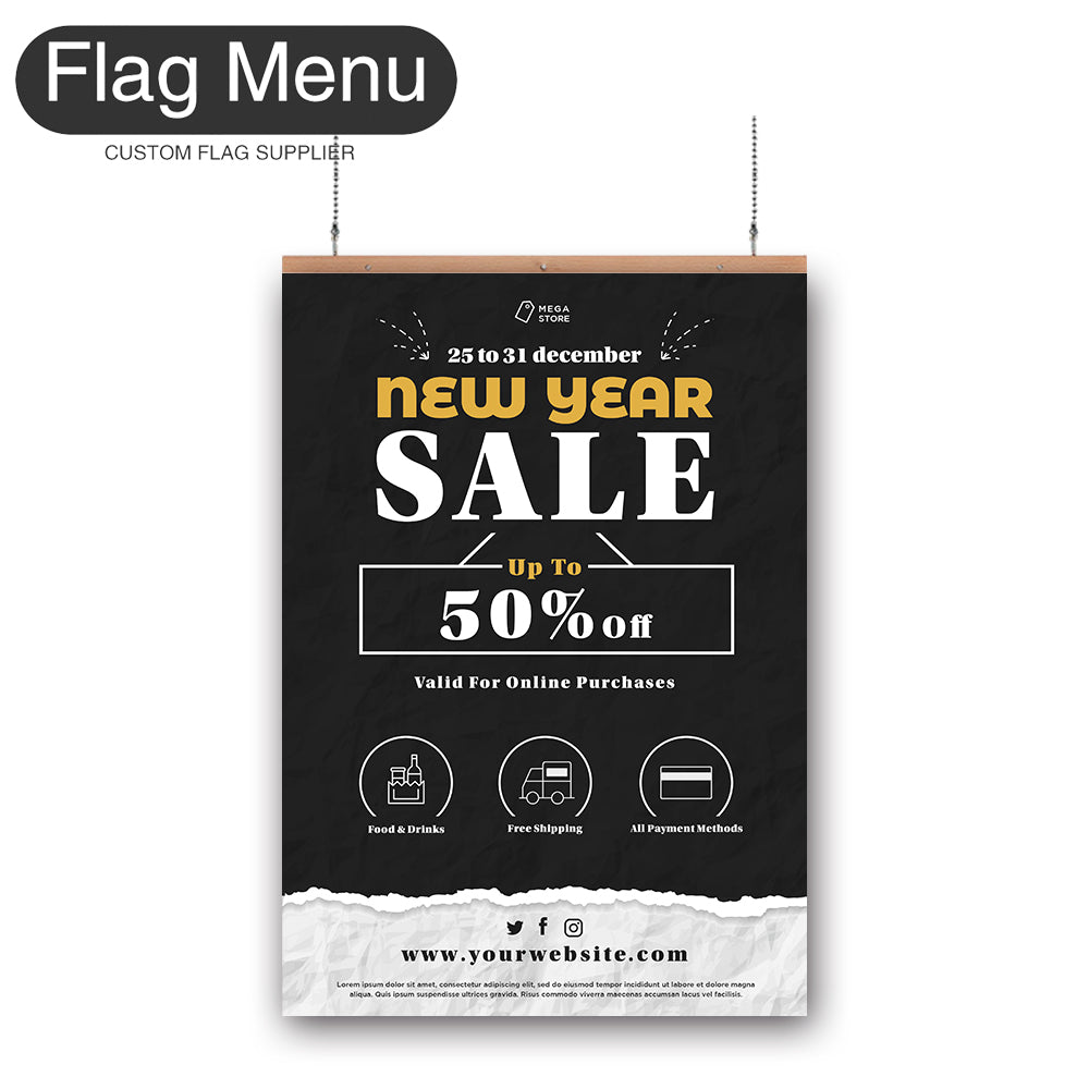 Sale Vinyl Hanging Banner - Double Sided-Regular-Flag Menu