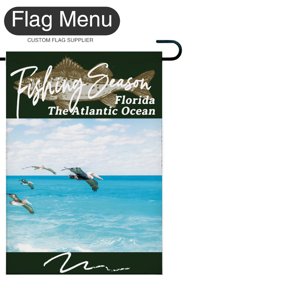 Welcome Flag - Canvas - Fishing Season - Sea Bass-Flag Menu-Flag&Banner Company- USA UK Canada AU EU