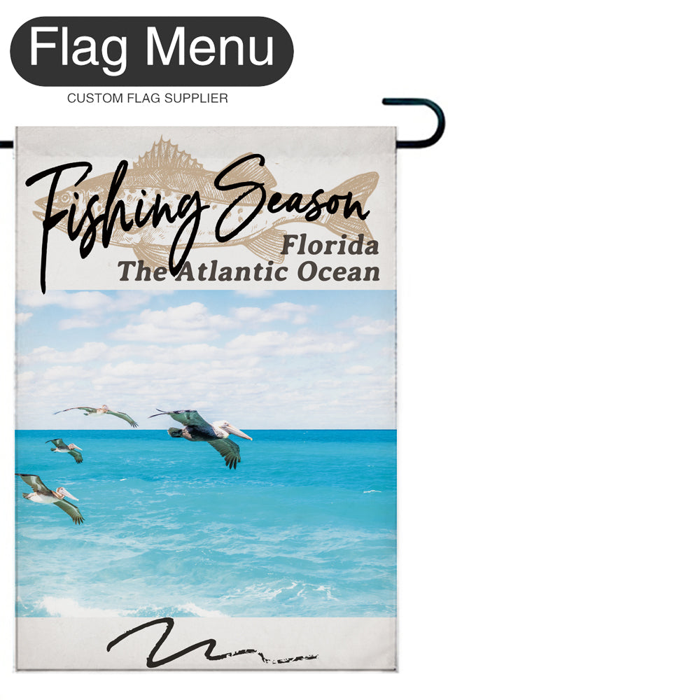 Welcome Flag - Canvas - Fishing Season - Sea Bass-Flag Menu-Flag&Banner Company- USA UK Canada AU EU