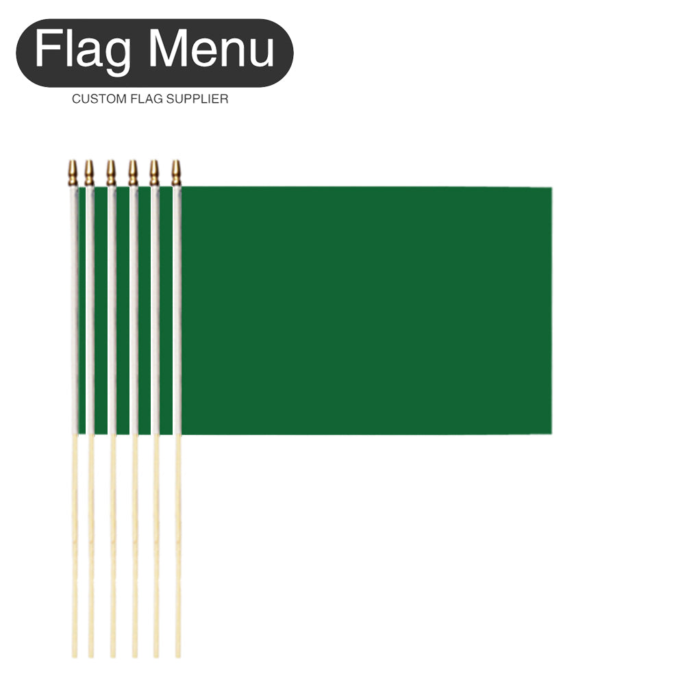 Solid Color-Small Hand Held Stick Flag -(100 pcs)-Bulk-Flag Menu-Flag&Banner Company- USA UK Canada AU EU