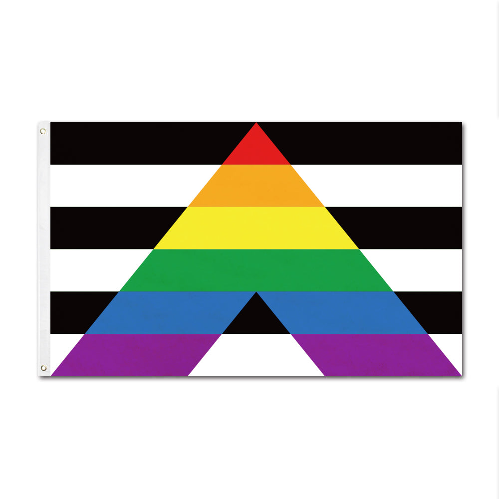 200 Packs Editable Screen Printing - Flag Of LGBTQ+-Regular Flag-FlagMenu-Straight Ally-Flag Menu