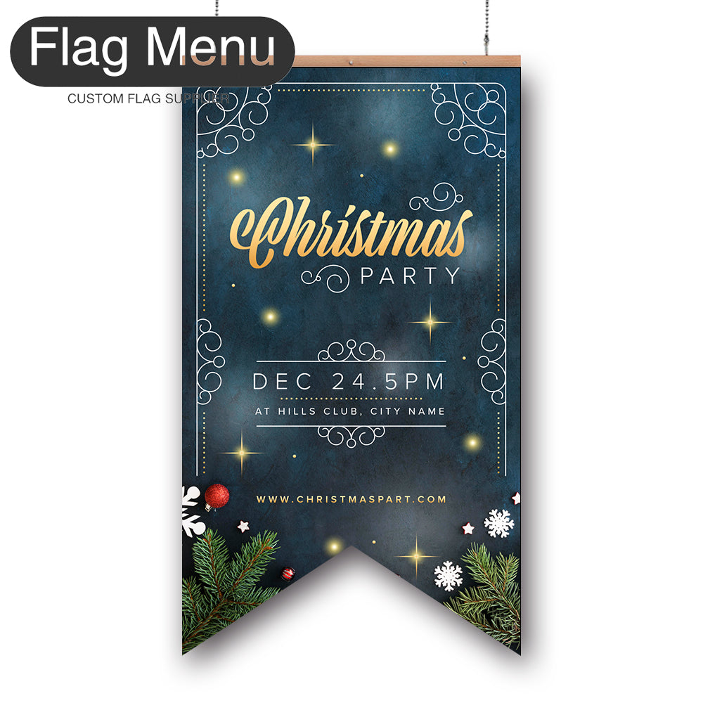 24"x54" Christmas Vinyl Hanging Banner - Doule Sided-Swallow-Christmas Decoration