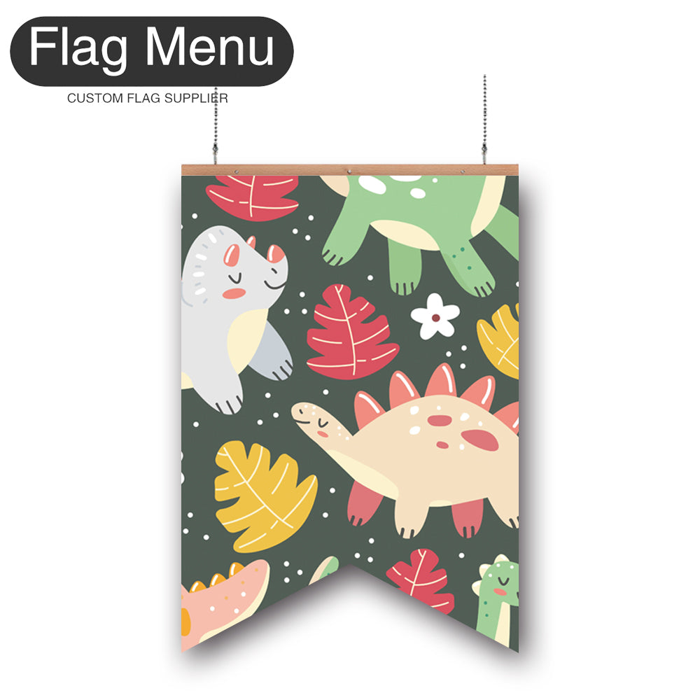 24"x36" Dinosaur Vinyl Hanging Banner Kit - Double Sided-Swallow-Flag Menu
